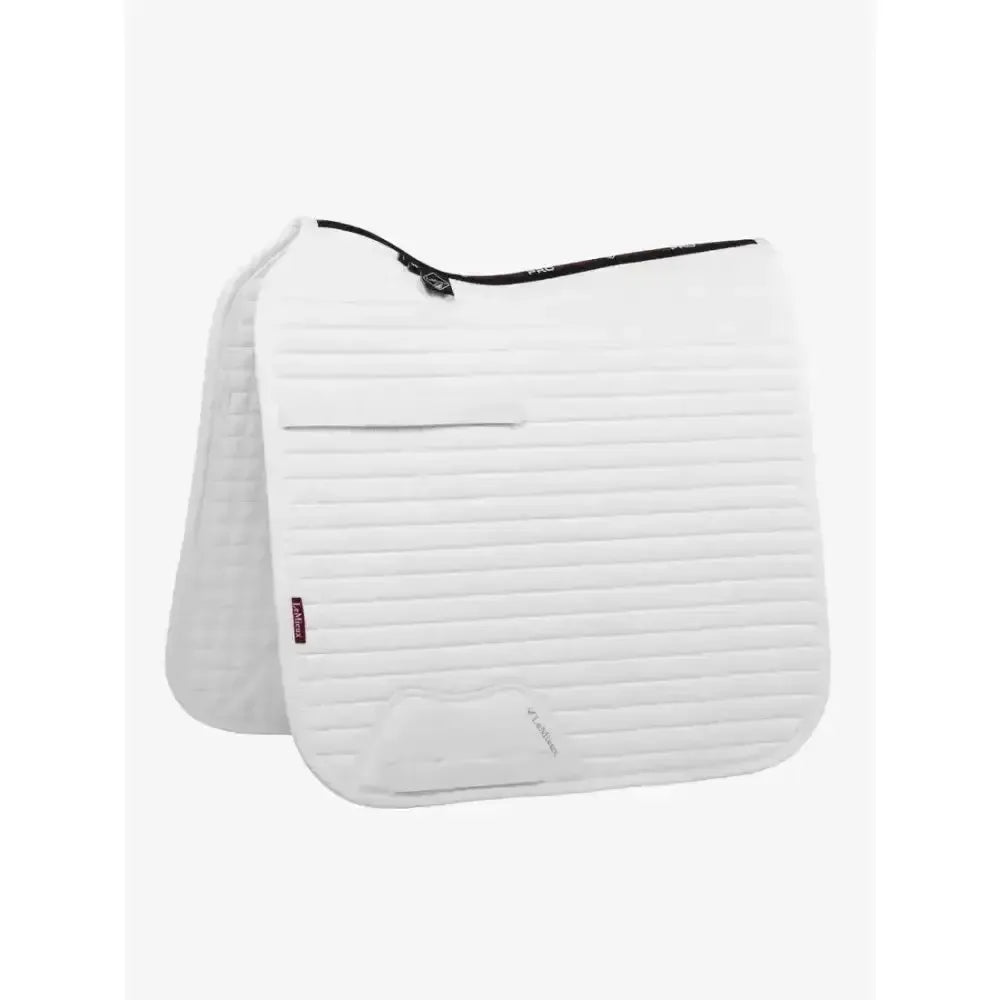 LeMieux Cotton Dressage Square White (Long Strap) Large White Dressage Saddle Pads