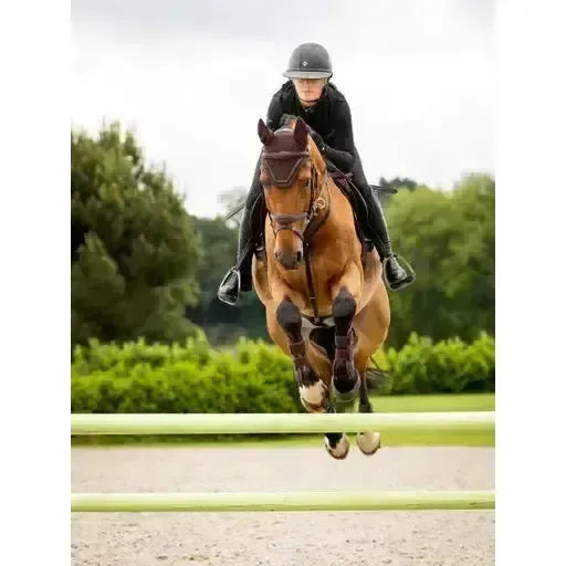 LeMieux Crystal Fly Hood Brown Medium Brown Horse Ear Bonnets