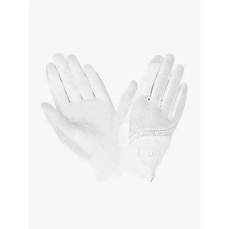 LeMieux Crystal Gloves White X Small White Riding Gloves