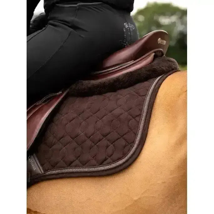 LeMieux Crystal Suede Close Contact Square Brown Small/Medium Brown Saddle Pads