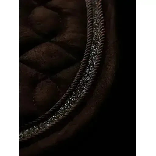 LeMieux Crystal Suede Dressage Square Brown Small/Medium Brown Dressage Saddle Pads