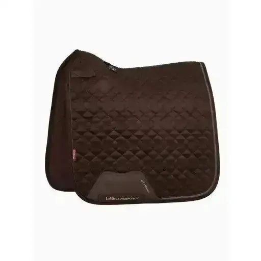 LeMieux Crystal Suede Dressage Square Brown Small/Medium Brown Dressage Saddle Pads