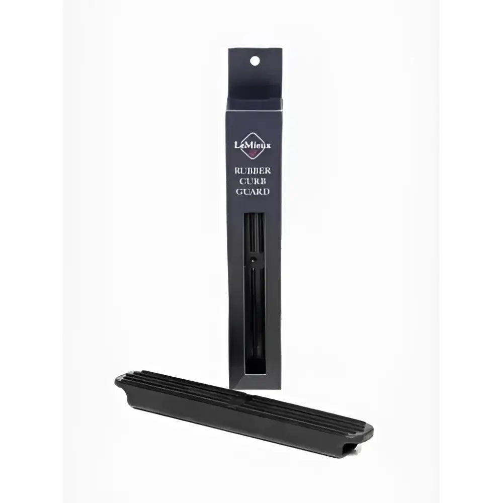 Black rubber lemieux curb chain guard with sleek ribbed design for durable curb protection
