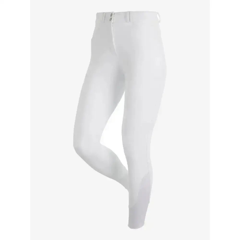 White lemieux drytex waterproof breeches with knee grip and moisture vapour permeability feature and button waist closure