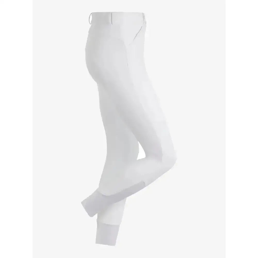 White lemieux drytex waterproof breeches with knee grip and moisture vapour permeability for riding comfort