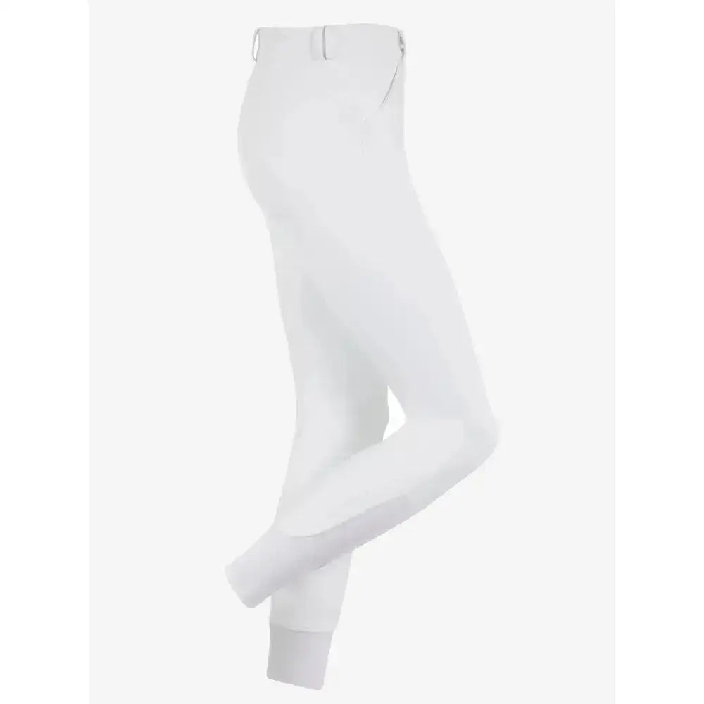 White lemieux drytex waterproof breeches with sleek fit and subtle stitching featuring high waterproof rating