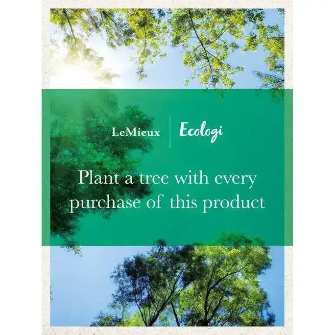 Lemieux earth close contact square ocean saddle pad with green tree design and eco-friendly packaging