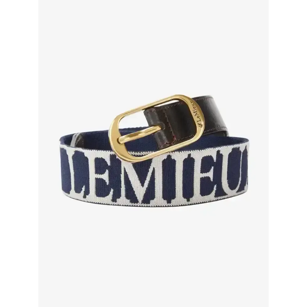Lemieux Eddie Elasticated Belt Navy/Stone Medium Navy/Stone Belts