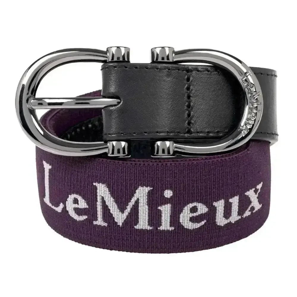 LeMieux Elasticated Belt Aubergine Aubergine Small Belts