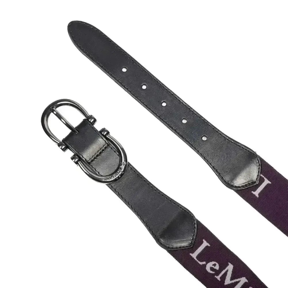 LeMieux Elasticated Belt Aubergine Aubergine Small Belts