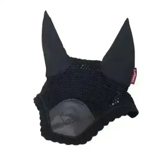 LeMieux Elite Fly Hood Black Black Medium Horse Ear Bonnets