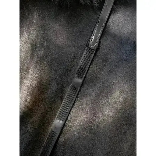 LeMieux Ergo Grip Rubber Reins Black Black Pony Rubber Reins