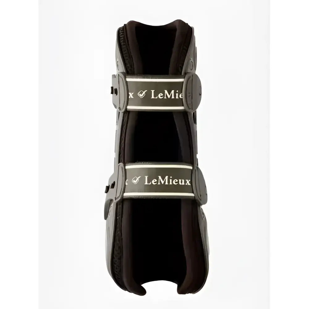 Black lemieux exo-flex tendon boot with gray adjustable straps padded interior expertly designed fusion