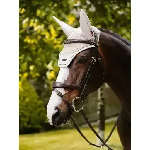 LeMieux Finesse Acoustic Fly Hood Stone Stone Medium Horse Ear Bonnets