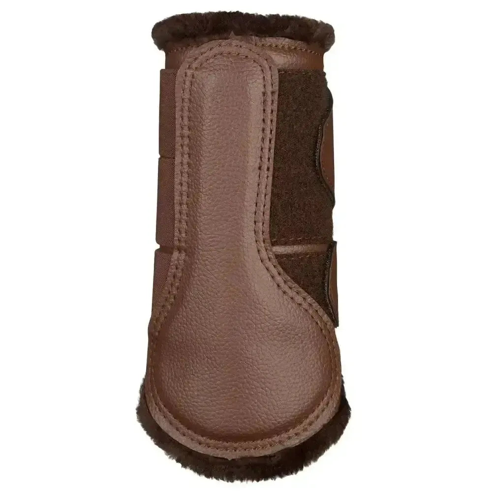 LeMieux Fleece Lined Brushing Boots Brown Medium Brushing Boots