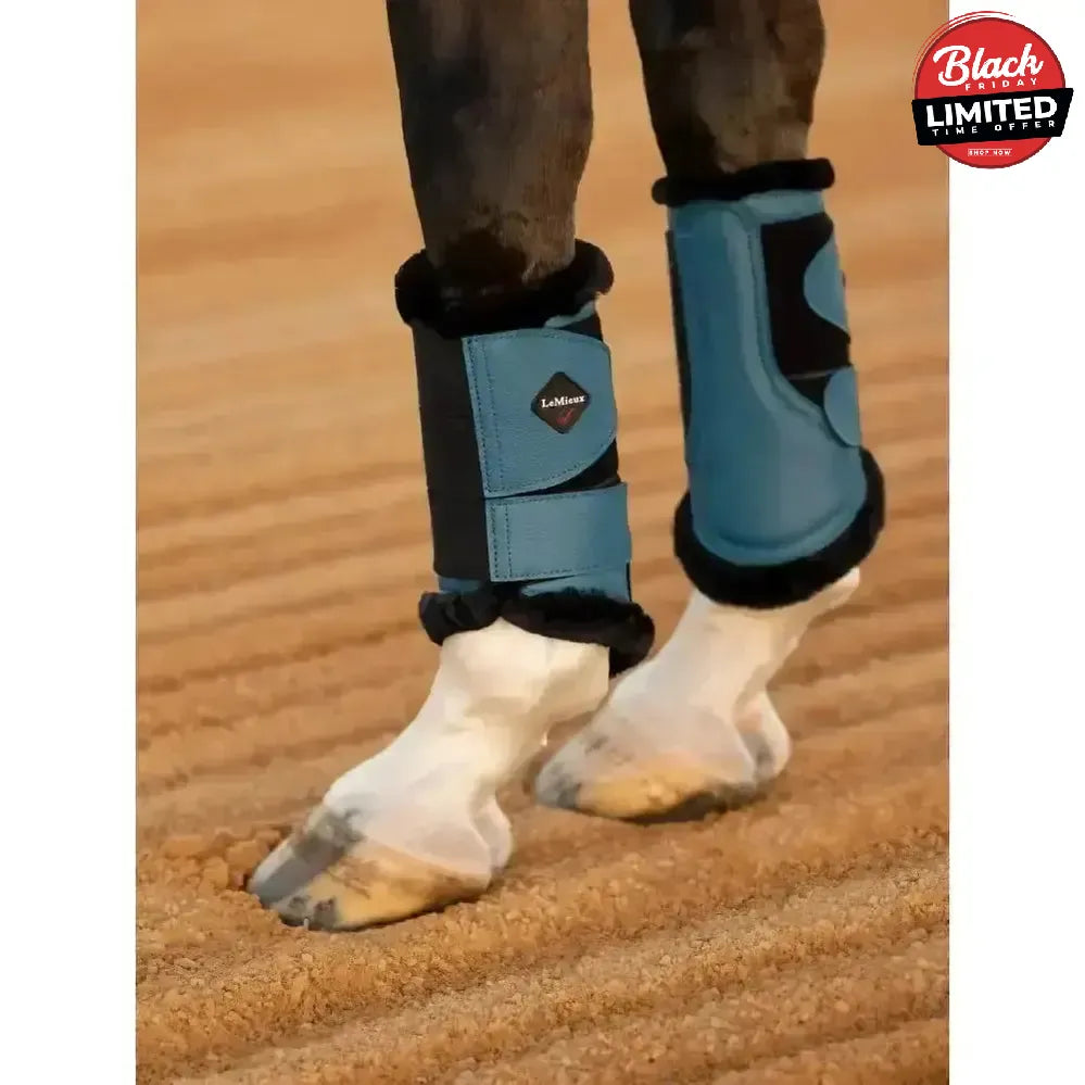 LeMieux Fleece Lined Brushing Boots - Marine X Large Brushing Boots