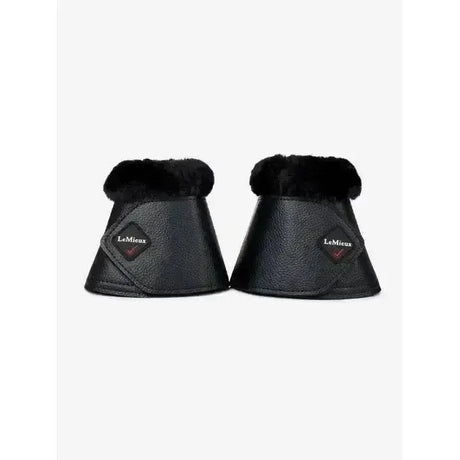 LeMieux Fleece WrapRound Over Reach Boots Black Medium Black Over Reach Boots
