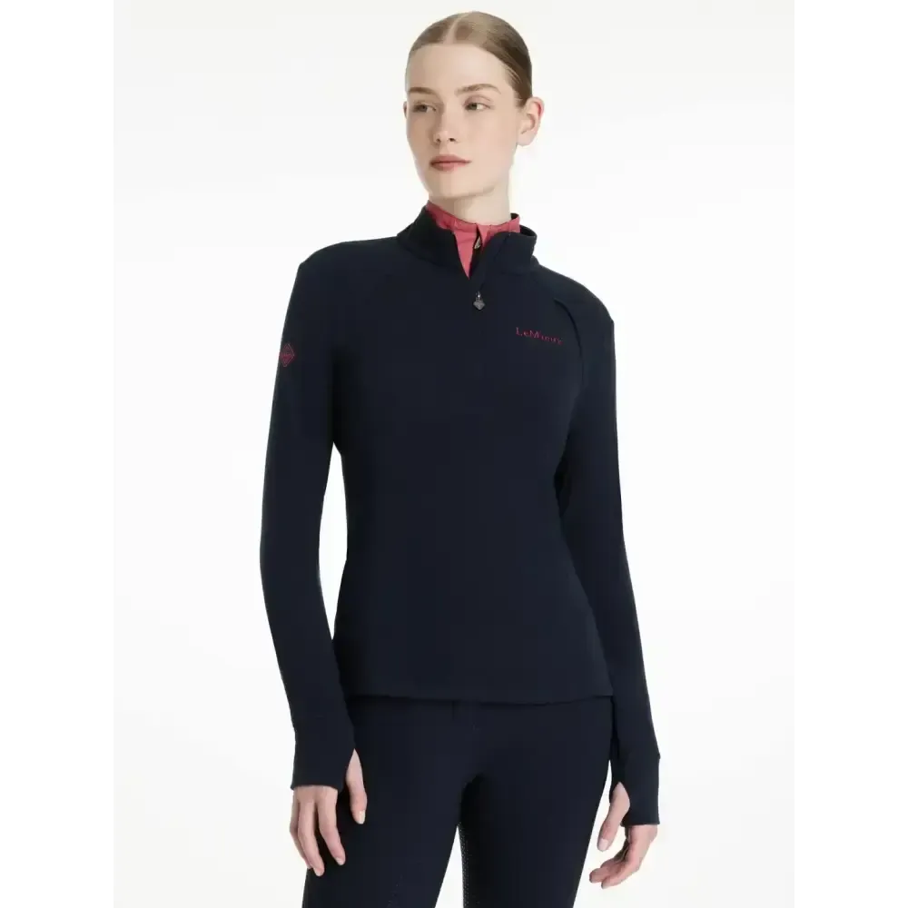 Lemieux Frances Quarter Zip Fleece Navy Navy UK 6 Fleece Tops