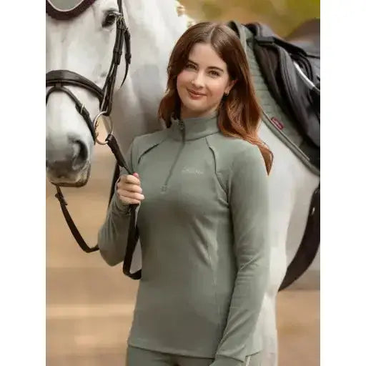 Lemieux Frances Quarter Zip Fleece Rosemary Rosemary UK 10 Fleece Tops