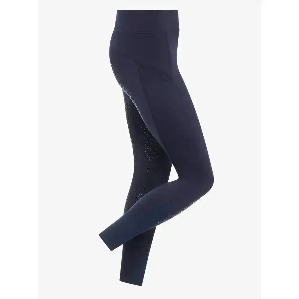 LeMieux Full Grip Brushed Pull On Navy 6 Riding Tights