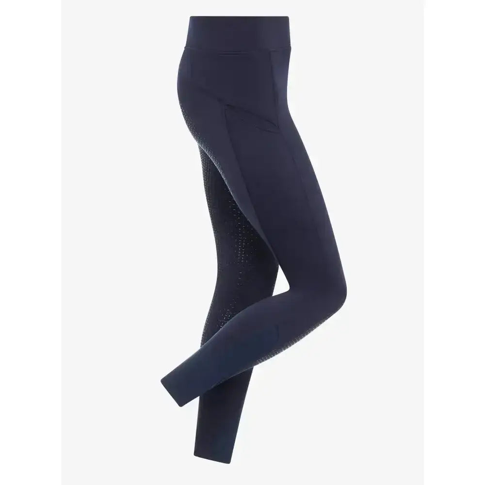Navy full grip brushed pull leggings with lightweight four-way stretch and breathable mesh for coldest winter days