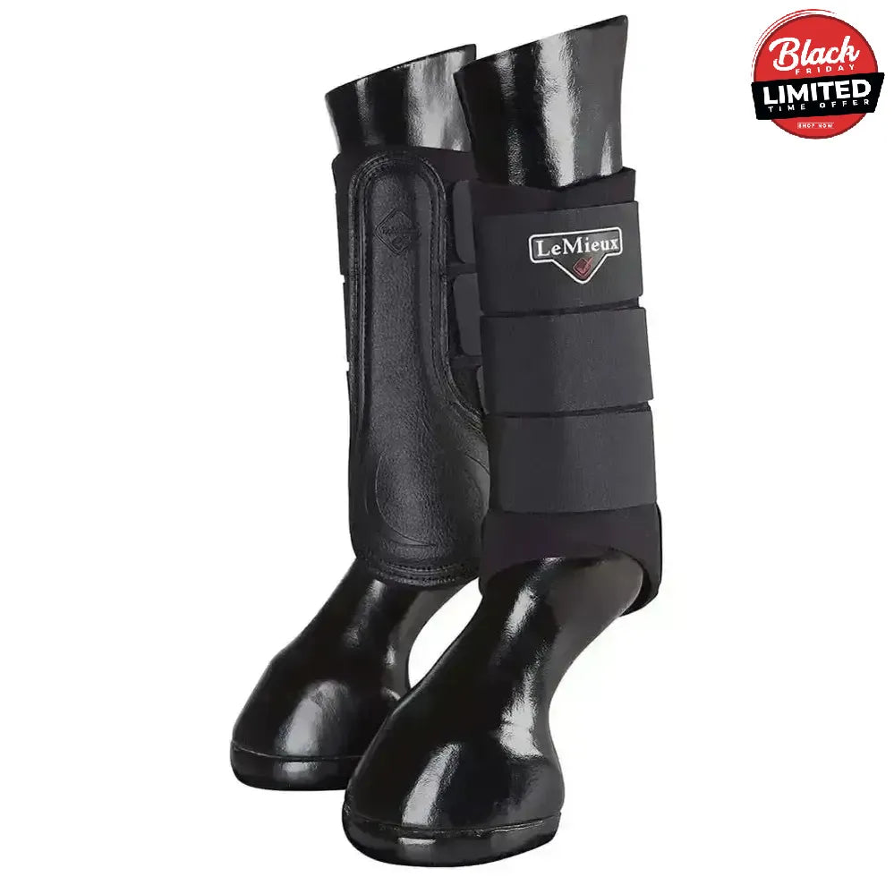 Lemieux Grafter Brushing Boots Black Medium X Wide Brushing Boots