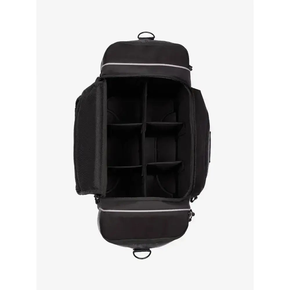 Black lemieux grooming kit pro bag with diamond ripstop panels internal compartments and reflective trim