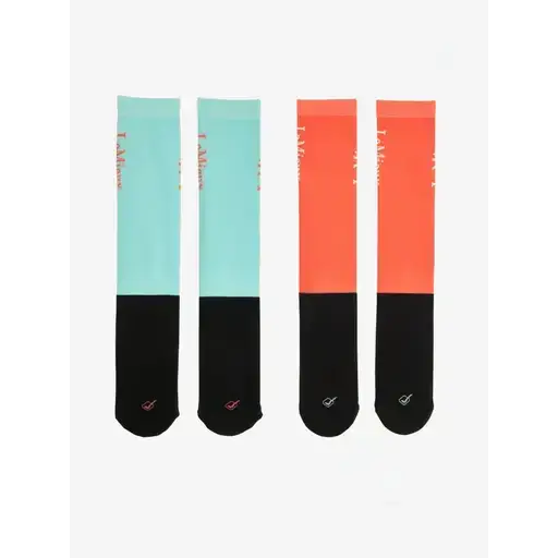 Lemieux Harlow Competition Socks Dusty Cora / Blue Topaz X Small Riding Socks