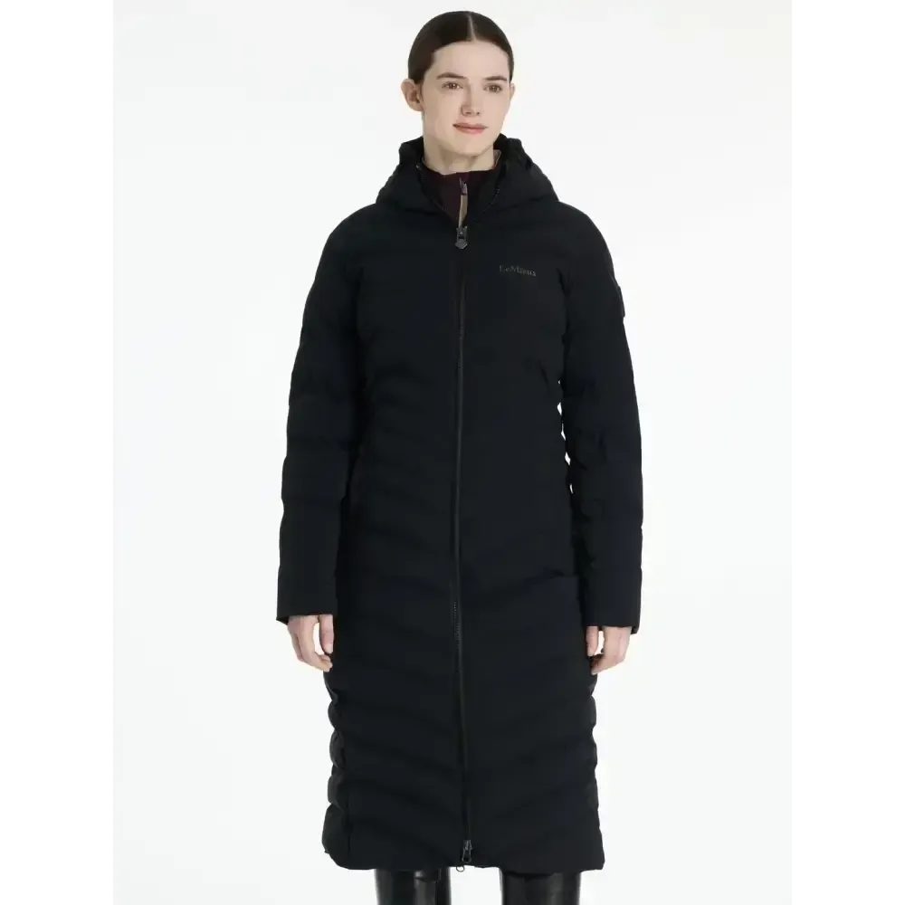 Lemieux Hayley Water Resistant Longline Puffer Coat Black Black UK 6 Ourdoor Coats