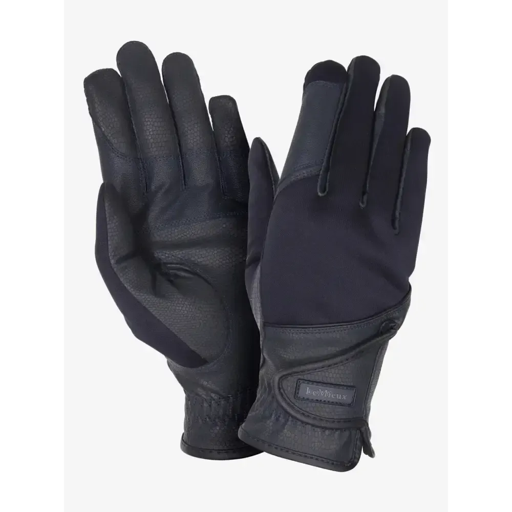 Lemieux Hybrid Riding Gloves Navy Navy 7 Riding Gloves