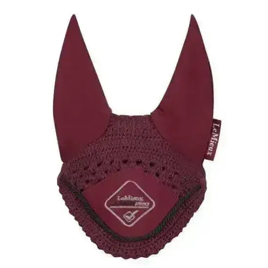 LeMieux Junior Pro Fly Hood Burgundy Burgundy Small Horse Ear Bonnets