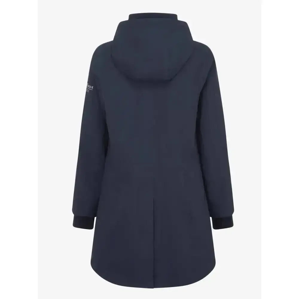 Dark navy lemieux junior pro waterproof hooded coat with sleek modern design and subtle branding on left sleeve