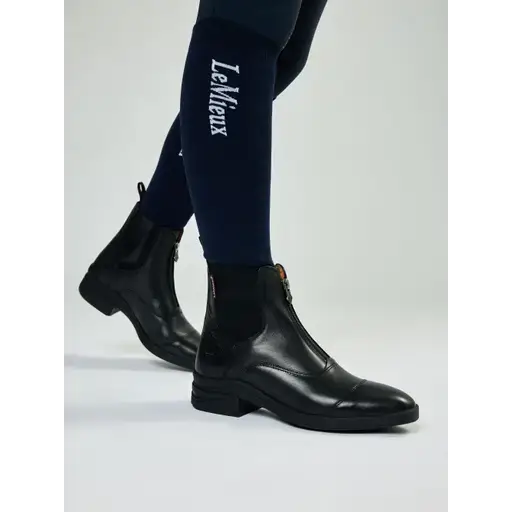 LeMieux Junior Zip Paddock Boot Black Black UK Child Shoe 1 Footwear