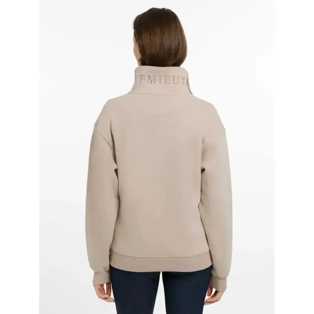 Lemieux Keira Quarter Neck Sweat Almond Almond UK 6 Jumpers