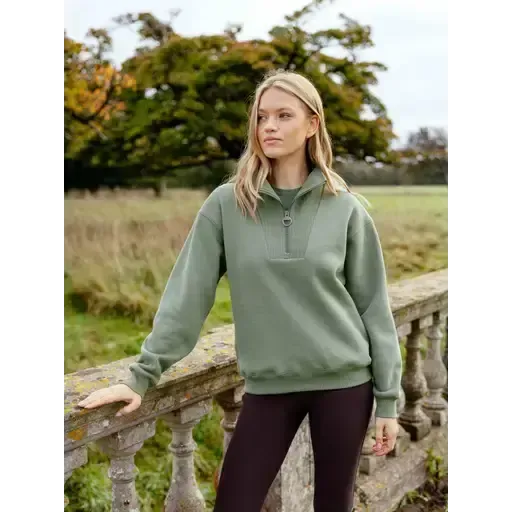 Lemieux Keira Quarter Zip Sweat Rosemary Rosemary UK 6 Jumpers