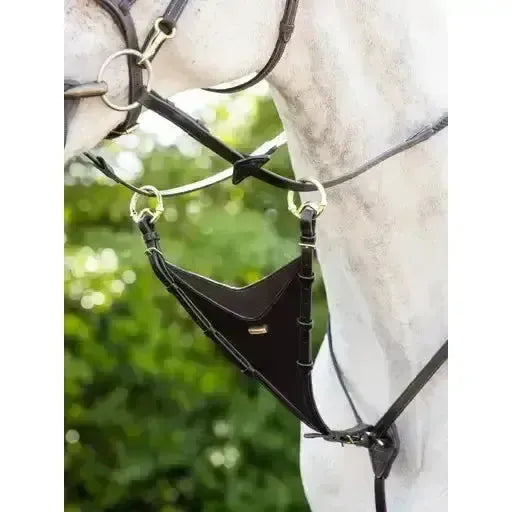 LeMieux Kudos Bib Martingale Attachment Brass/Brown Cob Brown/Brass Martingale Bib