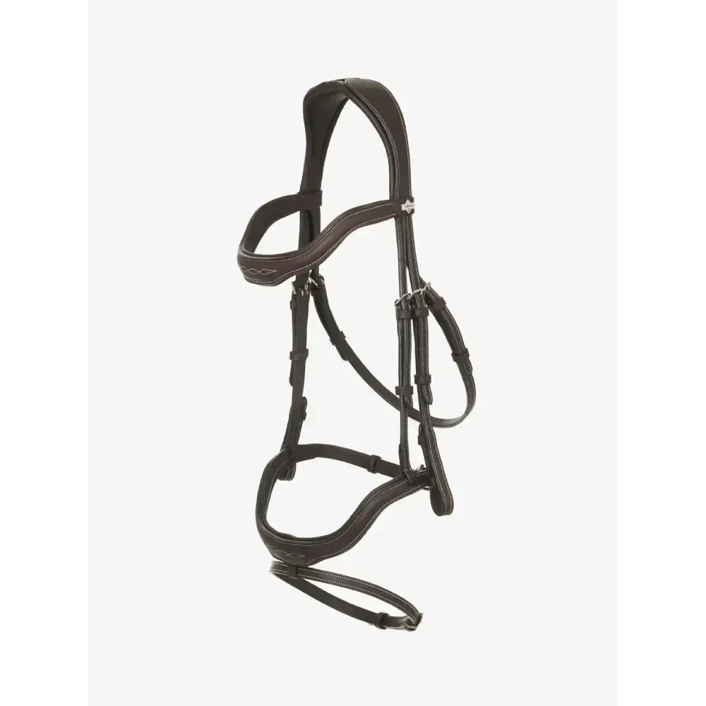 LeMieux Kudos Contour Flash Bridle Brown Brown Pony Flash Bridles