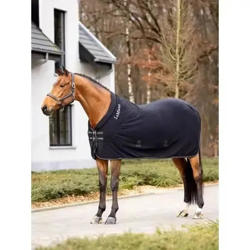 LeMieux Kudos Fleece Cooler Rug Black 5'6" Black Fleece Rugs