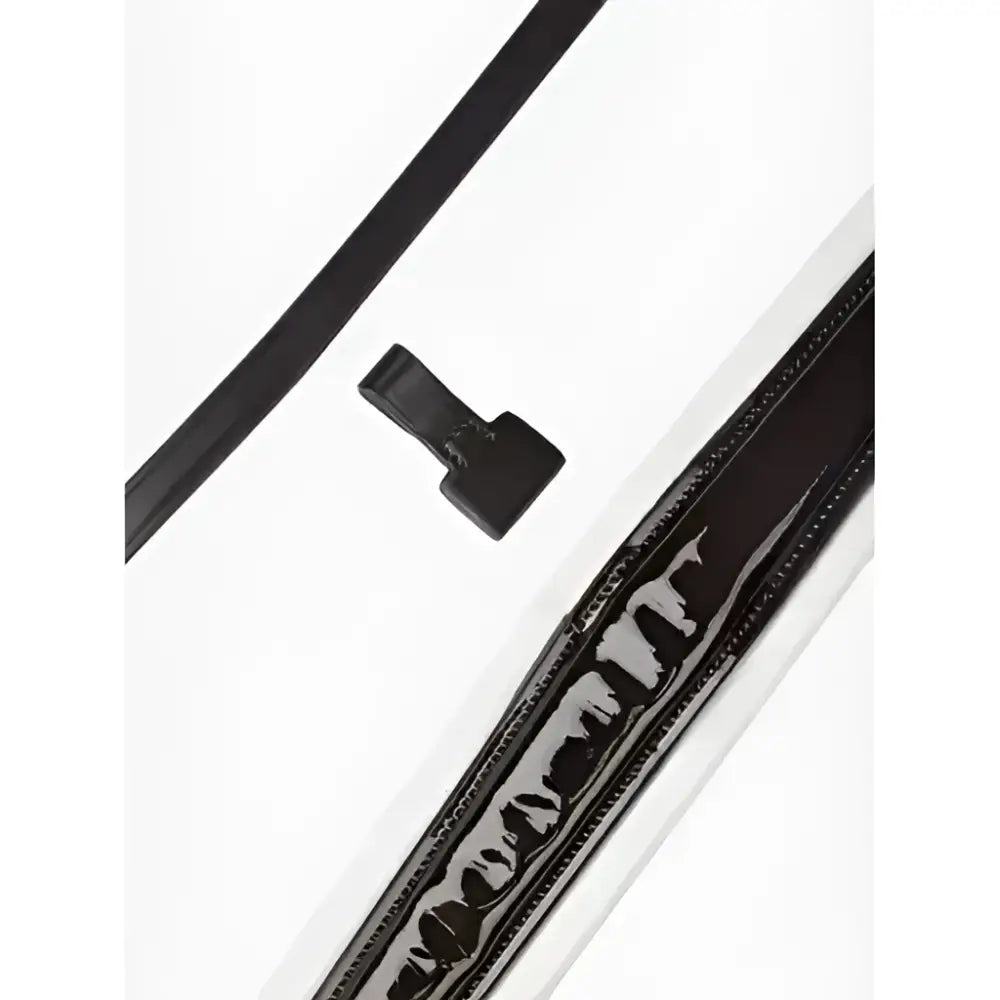 Black patent leather belt with glossy finish and matching buckle for lemieux kudos patent dressage bridle brown white