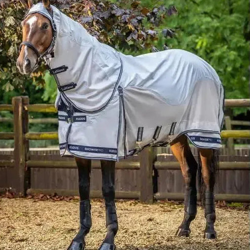 LeMieux Kudos Shower Pro Waterproof Fly Rug Grey 5'6" Grey Waterproof Fly Rugs