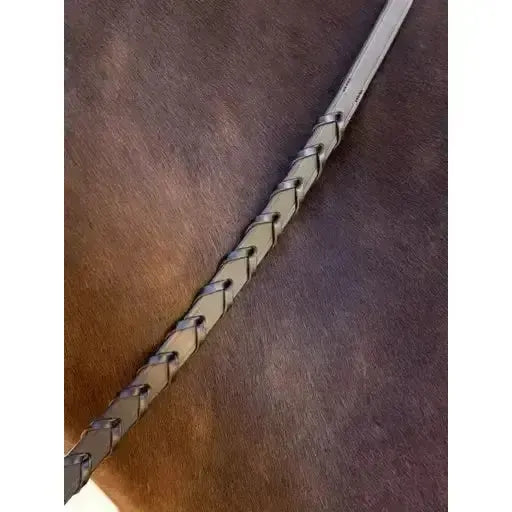 LeMieux Leather Laced Reins Black/ Silver Pony Black/Silver Laced Reins