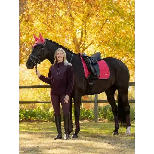 Lemieux Loire Classic Dressage Square Cranberry Cranberry Small/Medium Dressage Saddle Pads