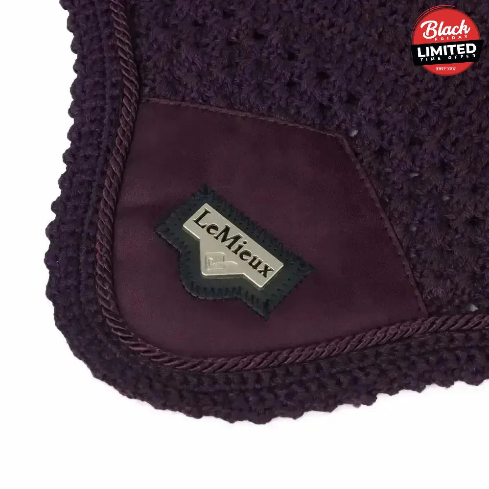 LeMieux Loire Satin Fly Hood Fig X Large Horse Ear Bonnets