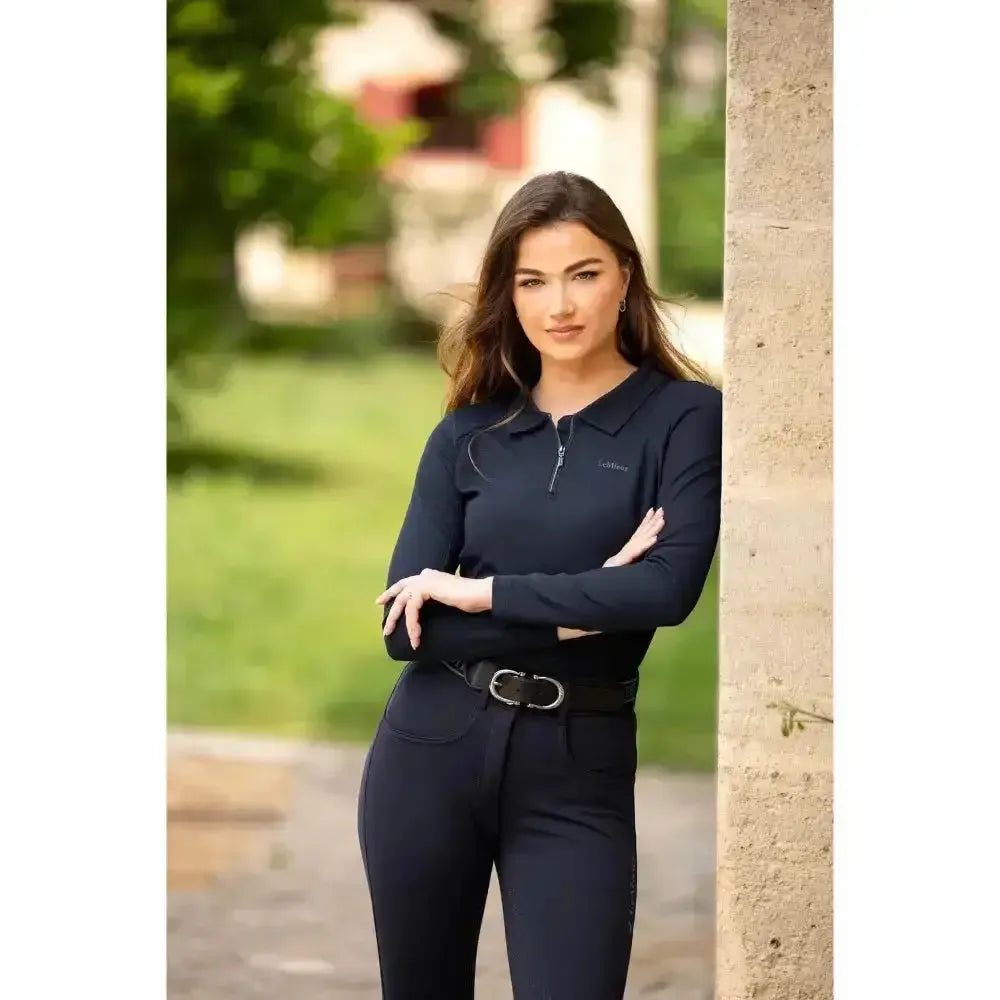 Lemieux Long Sleeve Sport Polo Shirt Navy 10 Polo Shirts & T Shirts