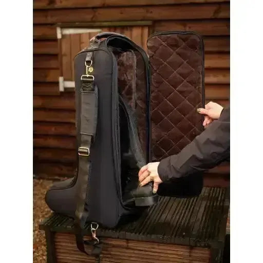 LeMieux Luxe Boot Bag Black Black One Size Riding Boot Bags