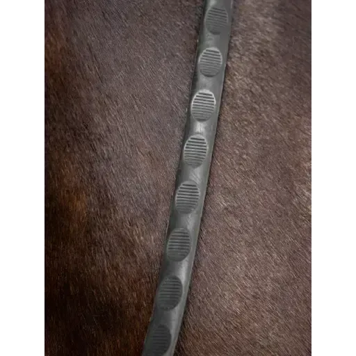 LeMieux Magna Grip Rubber Reins Black/ Silver Pony Black/Silver Reins