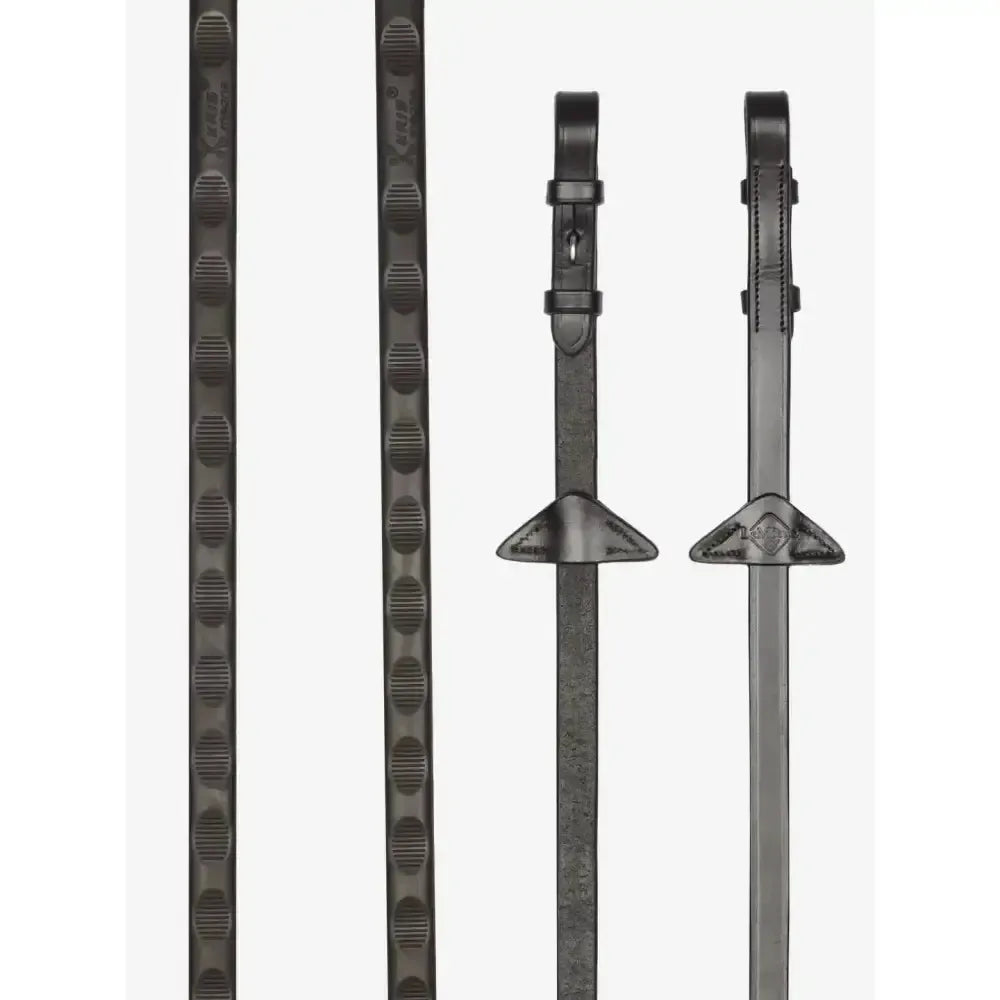 LeMieux Magna Grip Rubber Reins Brown/ Silver Pony Brown/Silver Rubber Reins