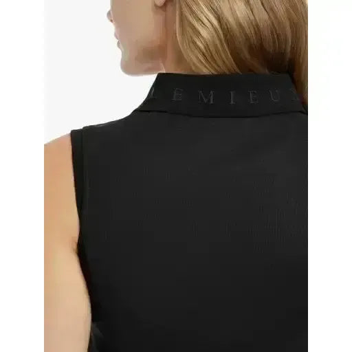 Lemieux Marissa Sleeveless Polo Black Black UK 6 Polo Shirts