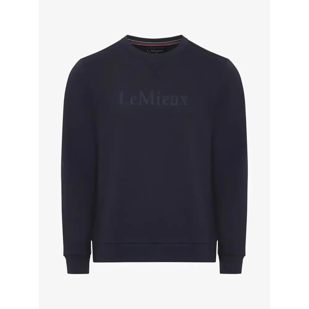 LeMieux Mens Elite Round Neck Sweater Navy X Small Jumpers & Hoodies
