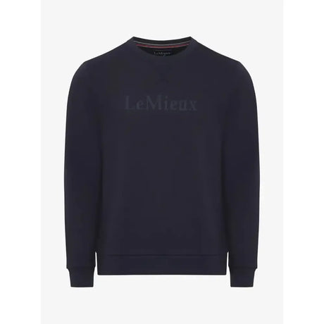 LeMieux Mens Elite Round Neck Sweater Navy X Small Jumpers & Hoodies